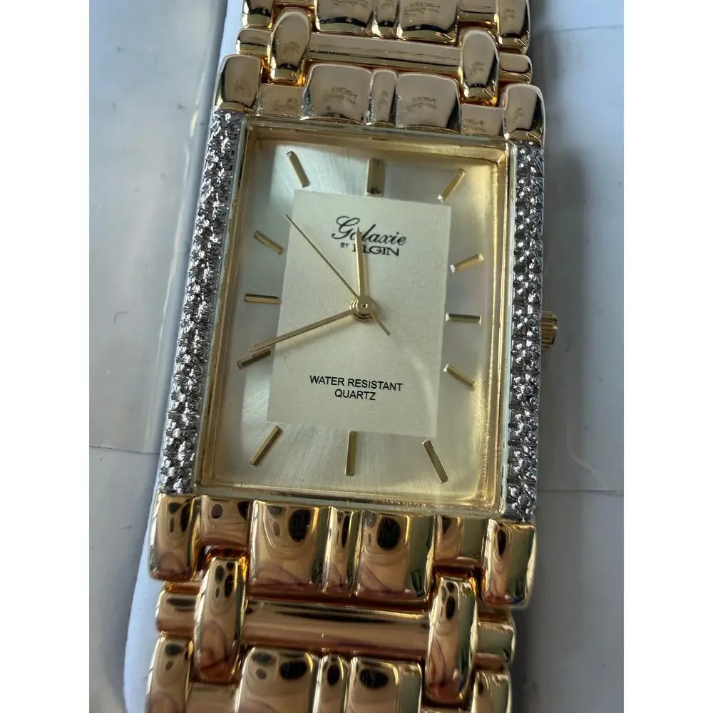 Elgin Galaxie Men’s Hold Tone Watch NIB